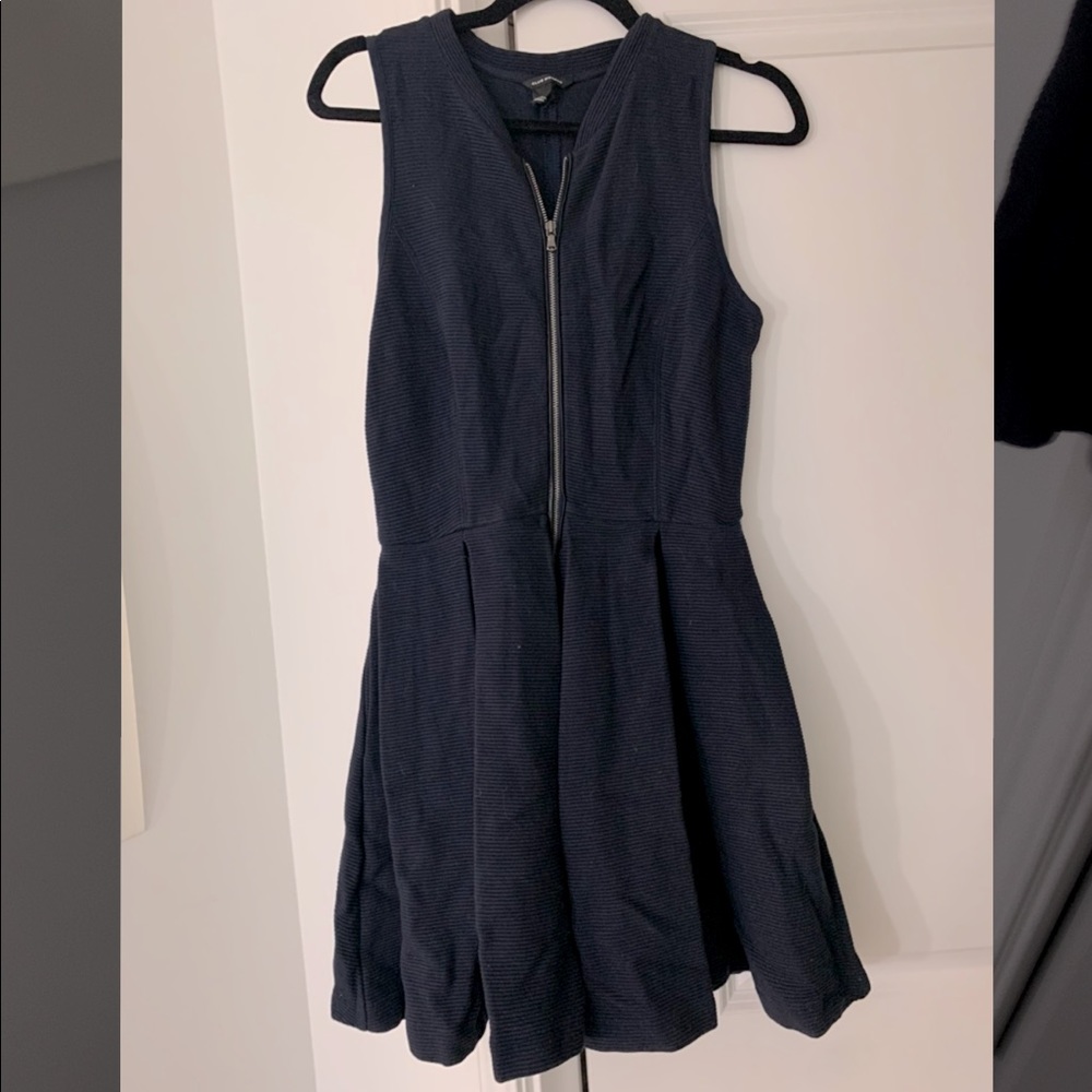 Navy Zip Front Dress | Club Monaco